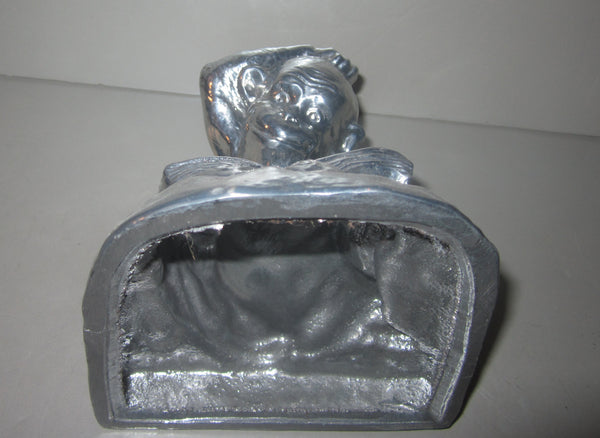 Puzzled Chimpanzee aluminum bookends (pair)