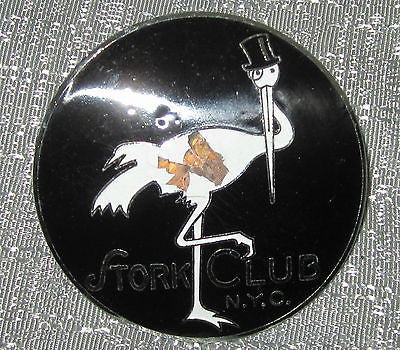 STORK CLUB NIGHT CLUB NYC auto car radiator gril topper mascot damaged enamel