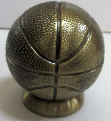 Basketball ball huge vintage bottle opener antique brass metal