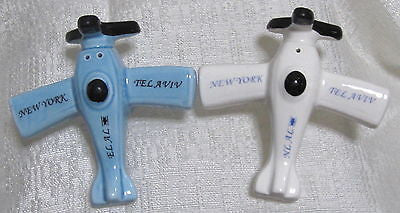 El Al Airlines vintage salt & pepper shakers s & p ceramic Tel Aviv New York