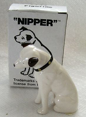 Nipper Victor Edison dog ceramic 3" ceramic figurine NOS new old stock