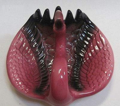 Flamingo ashtray or soapdish, card tray   Ceramic  7-1/2" c1983 taLL