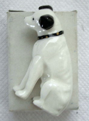Nipper Victor Edison dog ceramic 2-1/2" ceramic figurine nos new old stock