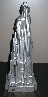 Frankart Spirit of Modernism Art Deco Lamp Base,all Metal A DEFECT Hole in froNT