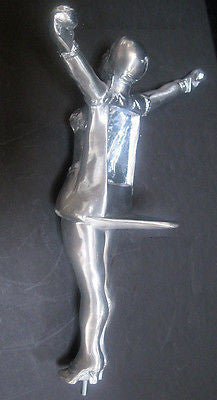 Frankart Style Huge 20's Flapper Art Deco Aluminum Metal Lamp Base 11 inch tall