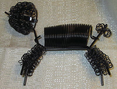 1970's Eames Style Retro Poodle Dog Letter Holder Metal + comes in Black Metal