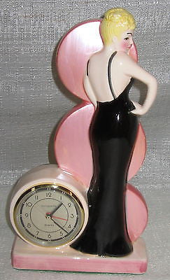 Marilyn Monroe Mae West Bette Grable Ceramic table Clock Quartz Alarm Japanese