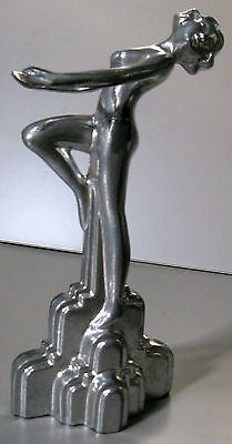 FRANKART style art deco nymph with her arms out aluminum metal casting made USA