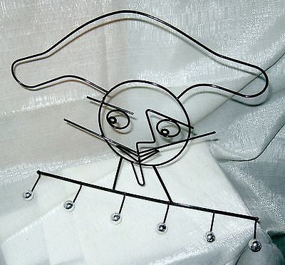 1970's Eames Style Chef Moderne SPOON WALL COAT, Mug or key Rack - Steel wiRE