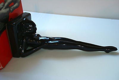 Frankart standing nymphs bookends art deco in black metal 9-1/4" tall a pair USA