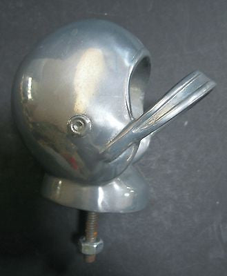Football Helmet Auto Hood Ornament Mascot Topper USA alll polished aluminUM