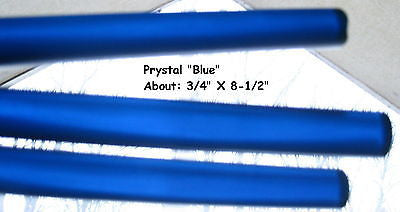 Bakelite Katalin rods prystal clear blue 3/4" Dia by 8-1/2" long 80 grams USA