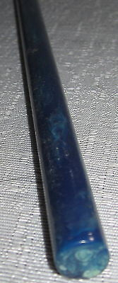 Bakelite Catalin Rod Mottled-Marbled Blue 7/16"  x  9-3/8"  30 Grams Katalin USA