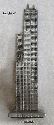 Sears Tower Building Chicago, Il Pewter finish, Made in the USA
