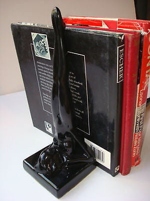 Frankart Standing Nymphs Bookends Art Deco in Black metal 9-1/4" tall a paIR
