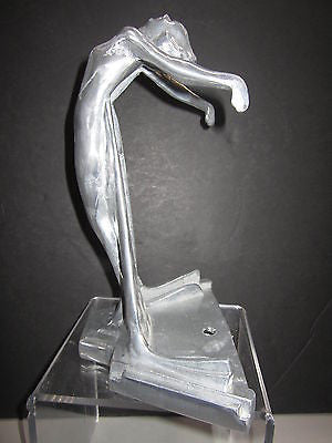 Frankart Butterfly Nymph Table Lamp Base Art Deco aluminum with Glass Templates