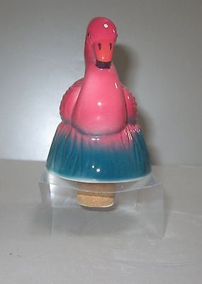 Flamingo Champagne, Wine or Soda Cork Stopper - Ceramic -  c1986 4" taLL