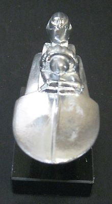 50's Racing Outboard Engine Hydroplane with a Driver, Boat, Ship Aluminum Marble