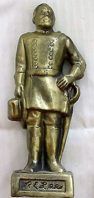 Confederate Civil War General Robert E. Lee statue brass all Metal 7-3/4" tall