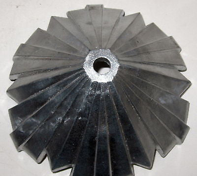 Art Deco Solid Aluminum Lamp Base  6" Wide 3" Tall