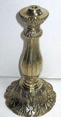 Art Nouveau solid brass standing table lamp base  8" tall