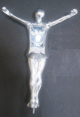 Frankart Style Huge 20's Flapper Art Deco Aluminum Metal Lamp Base 11 inch tall