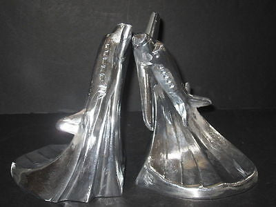Piper Cub -Airplane Bookends Art Deco in Unfinished Aluminum USA a pair