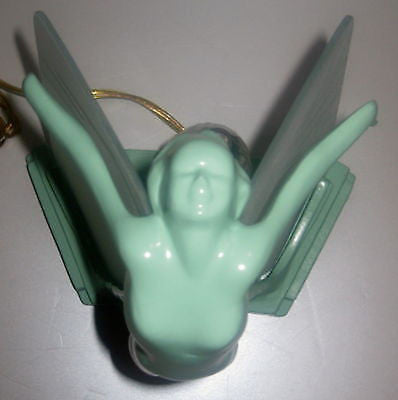 Frankart Butterfly Nymph Greenie Art Deco Table Lamp Metal and glaSS