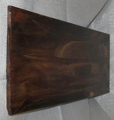 Bakelite Catalin Huge 6" x 15" x 0.29" Marbled Brown Rod Strip Sheet Board