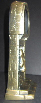 Horses in the Barn Brass Metal Clock Casing Very Tall