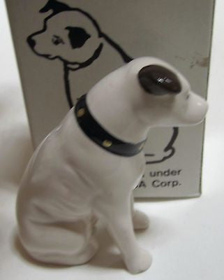Nipper Victor Edison dog ceramic 3" ceramic figurine NOS new old stock