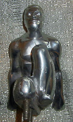 Frankart style Atlas male fugure art deco in polished aluminum gay interest USA