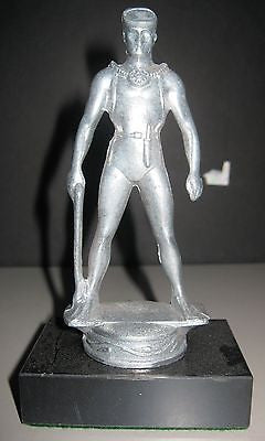 Scuba Diver classic figure vintage aluminum marble base skin dive spear gun USA