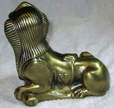 Uniquie large Egyptian sphinx statue brass metal USA