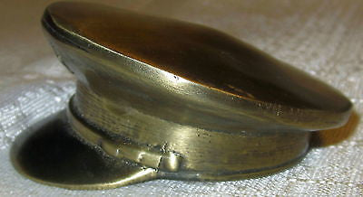 US Army full dress hat bottle opener made in the USA antique brass metal