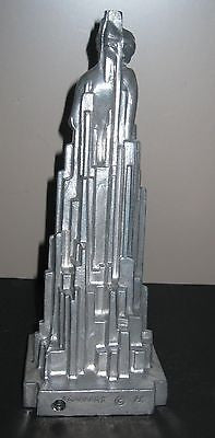 Frankart spirit of modernism art deco lamp base all metal a defect hole in front