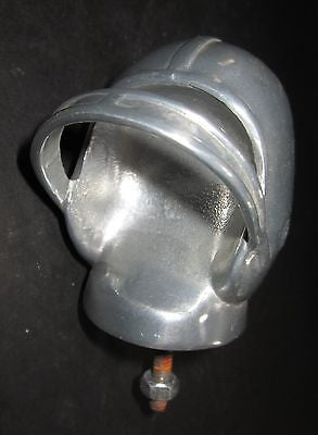Football Helmet Auto Hood Ornament Mascot Topper USA alll polished aluminUM