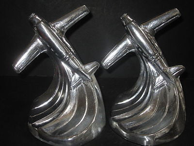 Piper Cub -Airplane Bookends Art Deco in Unfinished Aluminum USA a pair