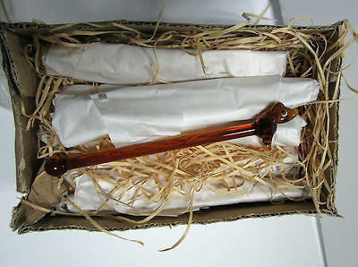 4 PCs Dachshund dog lead crystal glass cocktail sticks stix drink stirrers