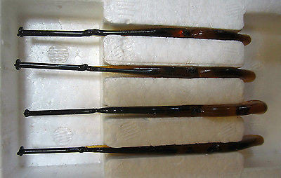 (4 PCs) RIFLE GUN LEAD CRYSTAl GLASS Cocktail Sticks Stix - Lead Crystal GlaSS