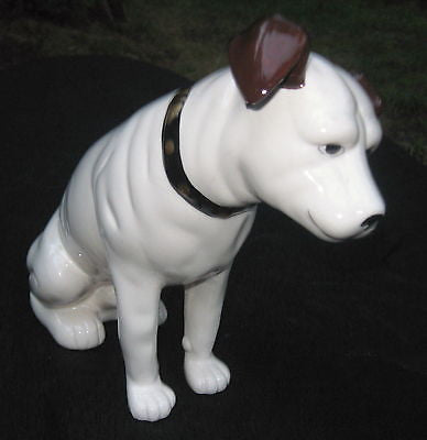 Nipper Victor Edison dog 6" figurine ceramic NOS old stock phonograph