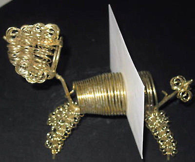 1970's Eames Style Retro Poodle Dog Letter Holder Metal + comes in Brite Brass