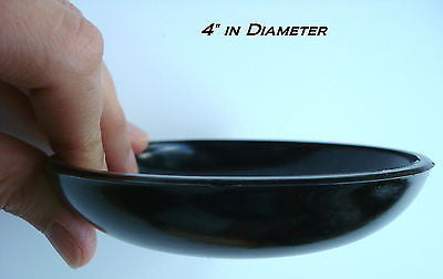 Frankart Original Art Deco Nymph Ashtray 4-1/8" Black Amethyst Glass Insert rare