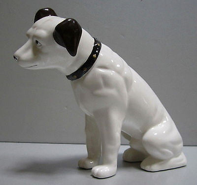 Nipper Victor Edison Dog Ceramic 6" Coin bank Ceramic NOS Old Stock  phonograPH