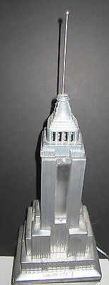 EMPIRE STATE BUILDING Lamp NYC ~ Huge! 19" Tall Art Deco Polished  Aluminum USA