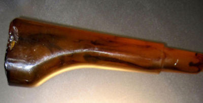 Bakelite Catalin handles rods apple juice tortoise shell 3-3/4" polished USA