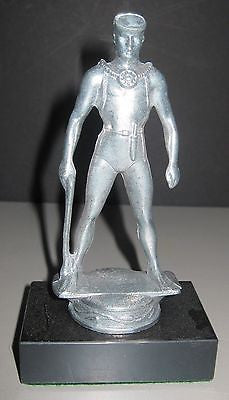 Scuba Diver classic figure vintage aluminum marble base skin dive spear gun USA
