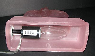 Frankart Sally Rand Nude Feather Nymph Frosted PINK Glass Art Deco laMP