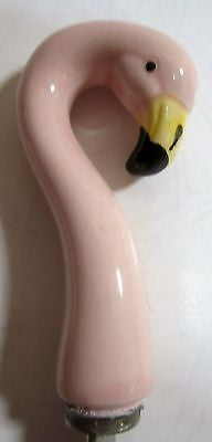Flamingo letter opener  ceramic and stainless steel 1980's 7" tall