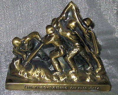 USMC WWII Iwo Jima monument statue brass metal very heavy USA made no flag